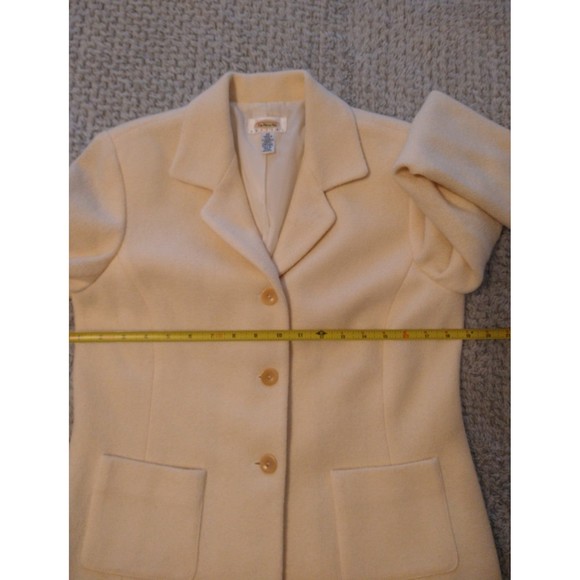 Talbots wool cream blazer Size 10p Boho Classic - Picture 7 of 9